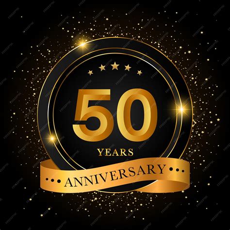 Premium Vector 50 Years Anniversary Golden Anniversary Celebration