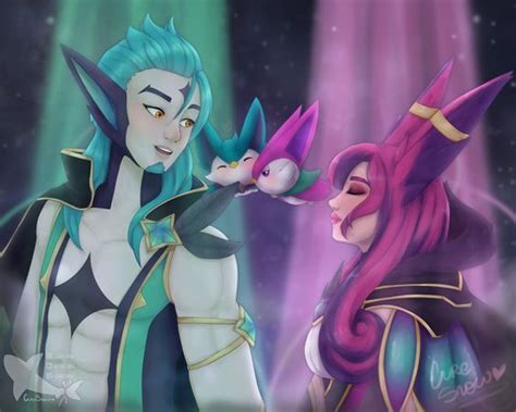 Xayah Rakan Guardianes Estelares Lol League Of Legends Xayah And