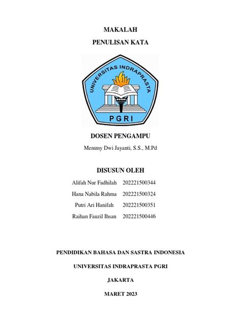 Makalah Kelompok 3 Penulisan Kata Pdf