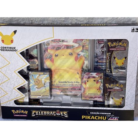 Box Celebrações Pikachu Vmax Coleção Premium Pokemon Copag Shopee Brasil