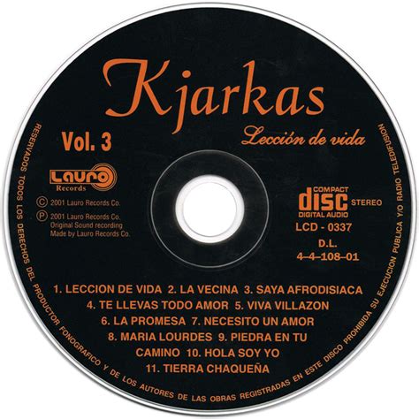 Car Tula Cd De Kjarkas Leccion De Vida Portada