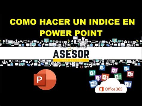 Como Hacer Un Indice En Power Point Youtube