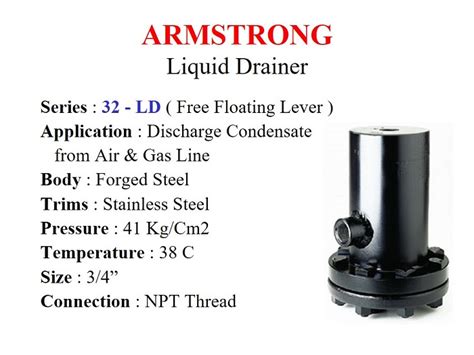 Liquid Drainer Armstrong 11 LD Stainless Steel 35 Bar Screw