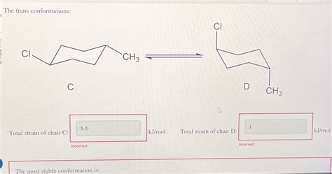 Solved The steric strain for a 1,3-diaxial interaction of a | Chegg.com