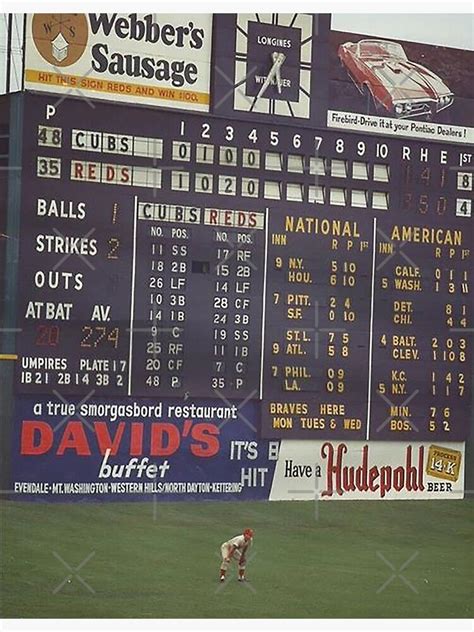 "Crosley Field Scoreboard, Cincinnati Baseball Stadium, Old Ballpark ...