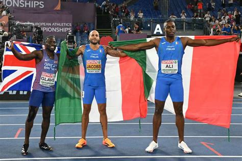 Europei Atletica Oro E Argento Per L Italia Con Jacobs E Ali Nei 100