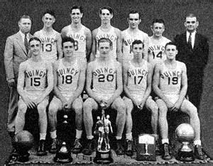 1934 Boys Basketball Team - Quincy Blue Devil Sports Hall of Fame