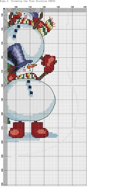 A Cross Stitch Pattern With A Snowman On It