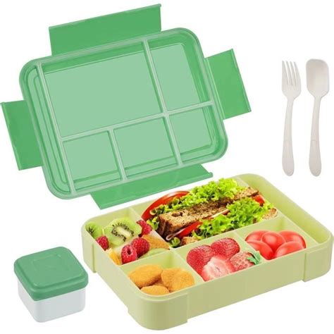 Bo Te D Jeuner Bento R Utilisable Pour Adulte Avec Compartiments Et