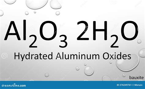 Hydrated Aluminium Oxides Formula On Waterdrop Background Royalty Free