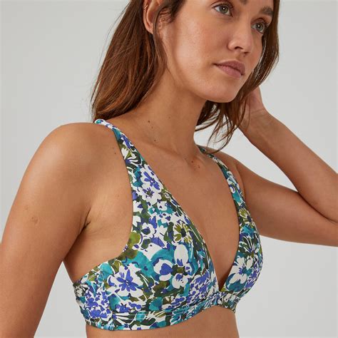 Bikini oberteil in foulard form blumenmuster geblümt La Redoute