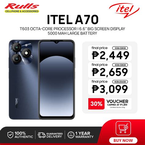 ITEL A70 Smartphone 3GB 128GB 4GB 128GB 4GB 256GB T603 Octa