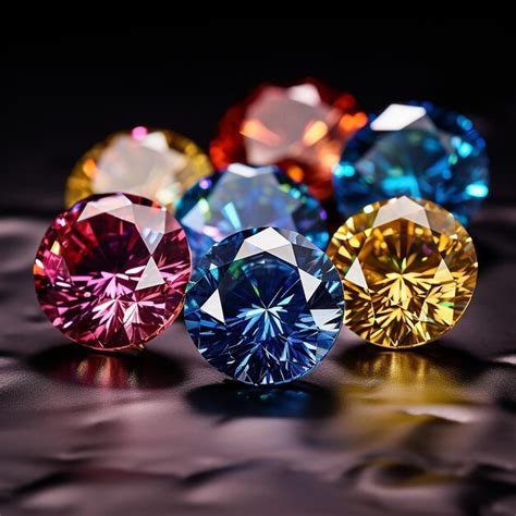 premium photo colored diamonds  advertisement purpose