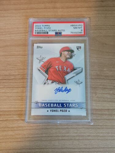 2022 Topps Baseball Stars Autographs Bsaypo Yohel Pozo Rclc Psa 8 Ebay