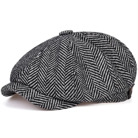 Acheter Casquettes En Laine Chevrons Au Design R Tro Classique Pour