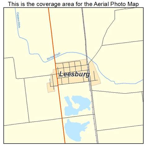 Aerial Photography Map Of Leesburg In Indiana