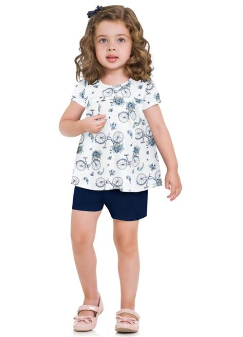 Conjunto Infantil Feminino Off White Milon