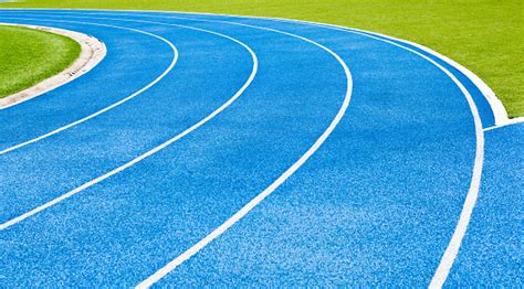 Blue Running Sport Track Stock Photo Download Image Now Backgrounds