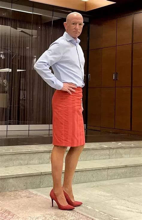im  straight man  wears skirts  heels   office  wife