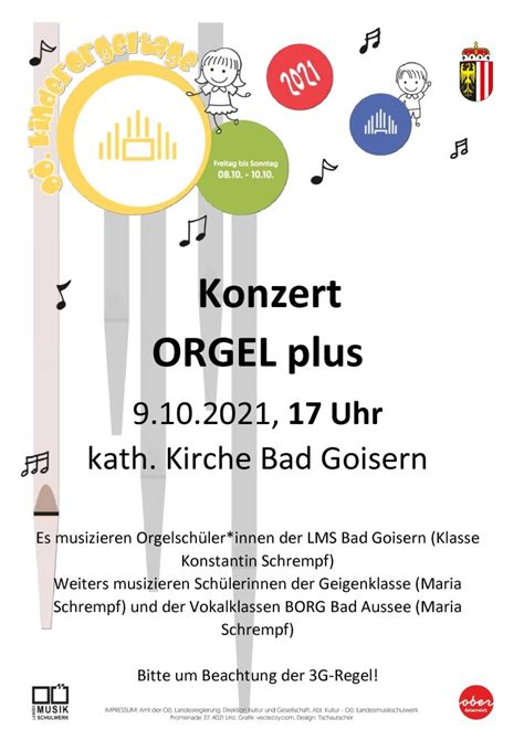 Orgel Vokal Konzert In Bad Goisern Erzherzog Johann Borg Bad Aussee