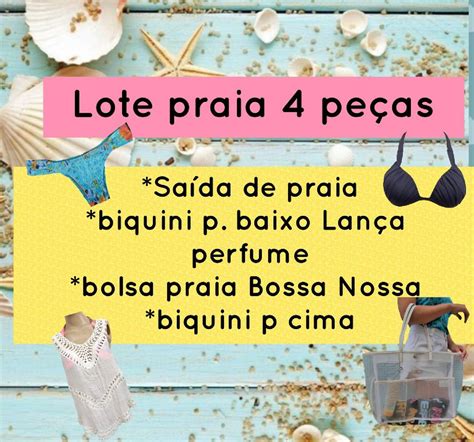 Lote Praia Pe As Biquini Bolsa E Saida De Praia Moda Praia