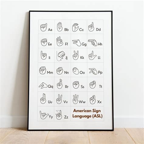 American Sign Language Alphabet Printable Inclusive Sign Language