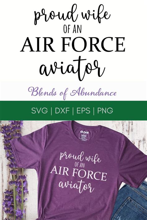 Proud Wife Of An Air Force Aviator Svg Proud Wife Svg Wife Svg For