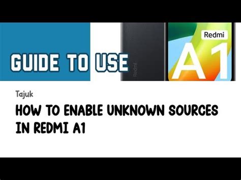 HOW TO ENABLE UNKNOWN SOURCES IN REDMI A1 YouTube