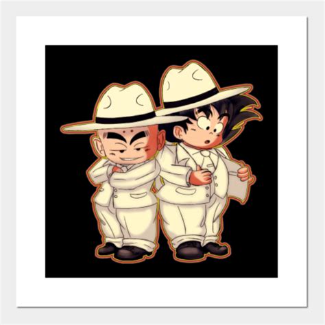 Kid Goku And Krillin White Suits Dragon Ball Posters And Art