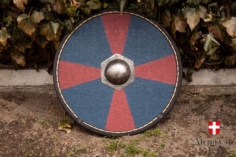 Round Vikings Shield Or Medieval Shield With Shield Boss Etsy