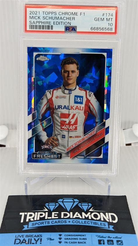 Topps Chrome F Mick Schumacher Sapphire Edition Rookie Psa