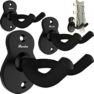 Moodve Juego De Ganchos De Pared Para Guitarra De Metal Soporte De