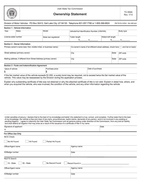 Utah Abandoned Vehicle Form Fill Out Sign Online Dochub