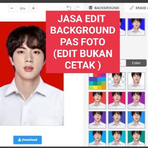 Jual Jasa Edit Background Pas Foto Edit Bukan Cetak Shopee Indonesia