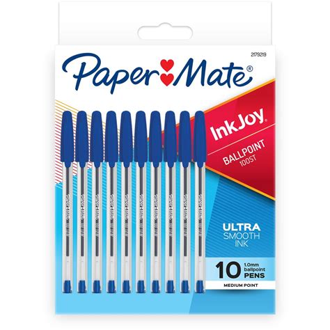 Paper Mate Inkjoy St Capped Ballpoint Pen Blue Pack Of Big W