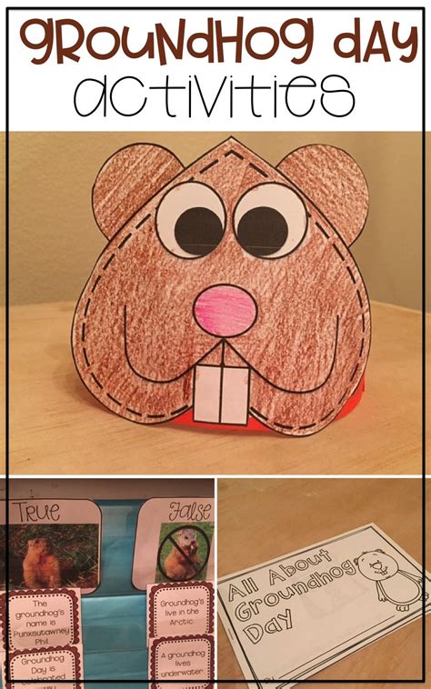 Groundhog Day Activities, Craft, Writing, Hat, Kindergarten, Prediction ...