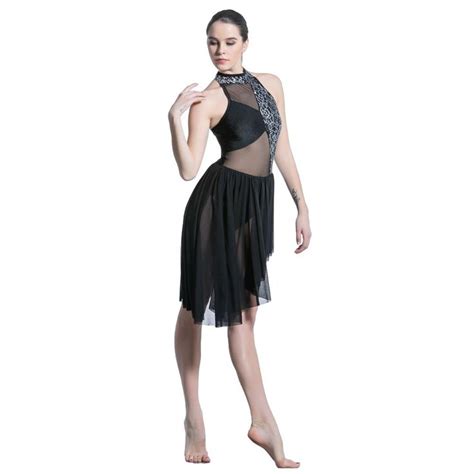 Black Mesh Dance Costume Contemporary Dance Costumes Dance Outfits