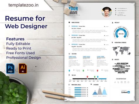 Resume Template With Infographics Template Zoo