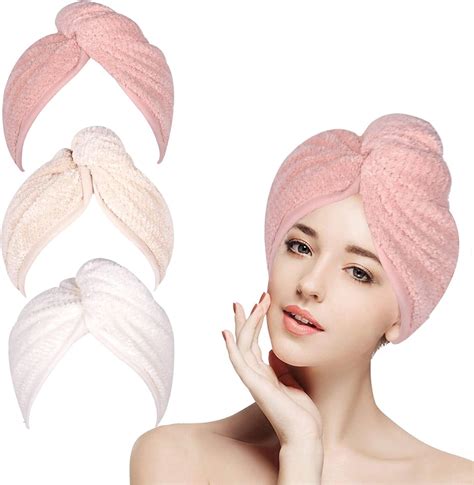 Packs Microfiber Hair Towels Hair Towel Wraps For Women Quick Drying