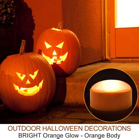 2 Pack Led Halloween Pumpkin Lights With Timer And Remote Indooroutdoor Decor