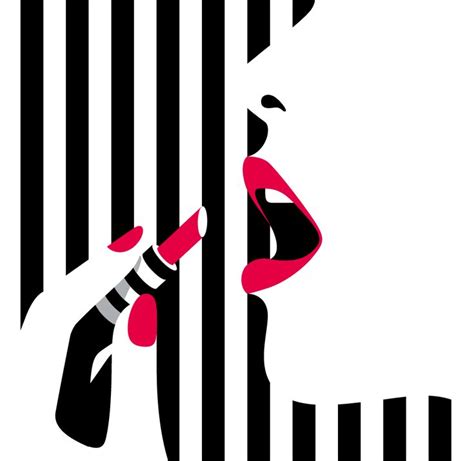 Malika Favre Iconic Open Salacious Mouth Portrait Illustration Applying