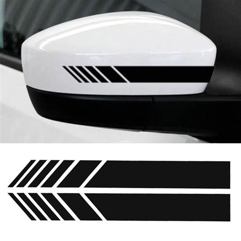 High Quality Side Mirror Stripes Vinyl Sticker 2pcs Set X Side Mirror