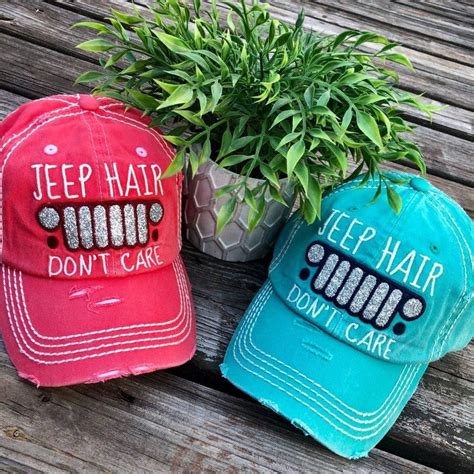 Jeep Hair Don T Care ~ Women S Baseball Cap Or Hat ~ Beach Jeep Or Bo Beach