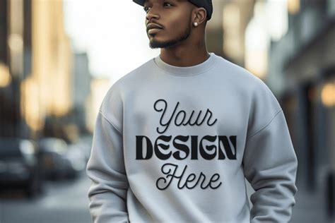 Gildan Black Men Sweatshirt Mockup Graphic By Mockup Infinity