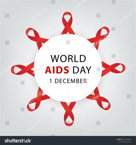 Aids Awareness World Aids Day Concept Stock Vector Royalty Free