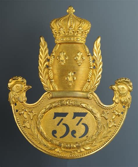 Plaque De Shako D Officier Du 33e R Giment D Infanterie De Ligne Mod