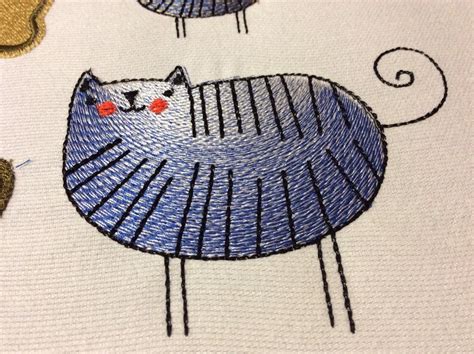 Funny Cat Embroidery Design Cat Machine Embroidery Design Hoop Etsy