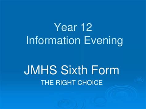 Ppt Year 12 Information Evening Powerpoint Presentation Free