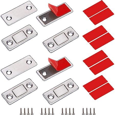 6 Pièces Aimant Porte Placard Loquet Magnétique Coller Ultra Mince