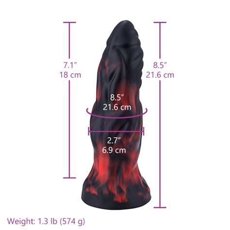 Hismith Cm Smooth Fantasy Dildo With Raised Lines Tapered